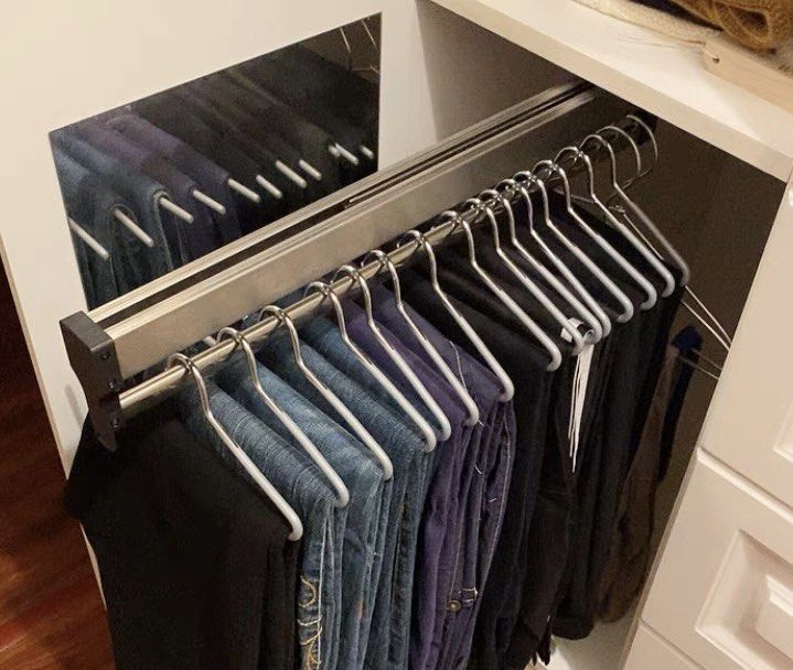 Pull-out trouser racks for wardrobe, Furniture & Home Living, Furniture ...