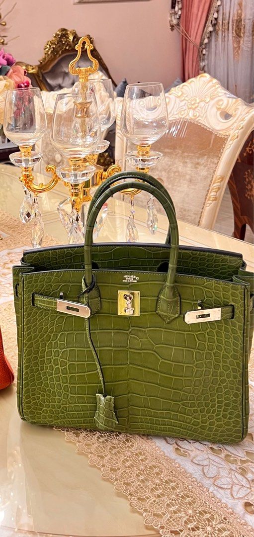 Rare Color HERMES BIRKIN Croc 30cm, Luxury, Bags u0026 Wallets on Carousell