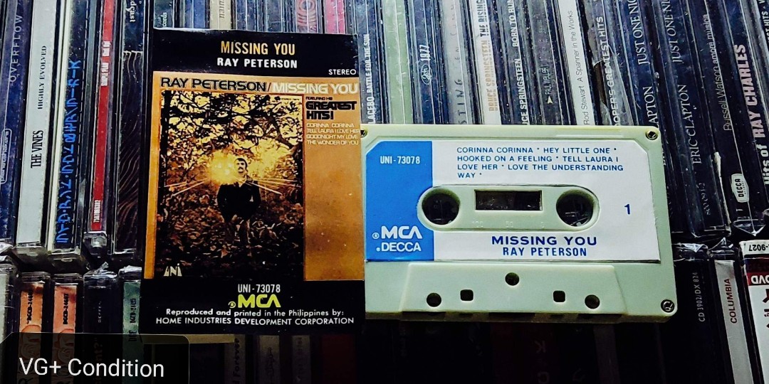 Ray Peterson Missing You Cassette Tape Original Cassette Tapes Vintage