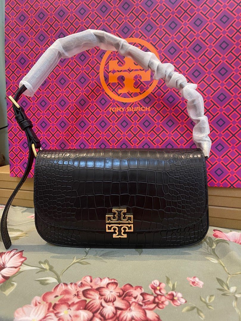 READY STOCK AUTHENTIC TORY BURCH BRITTEN SHOULDER BAG CROCODILE, Luxury,  Bags & Wallets on Carousell