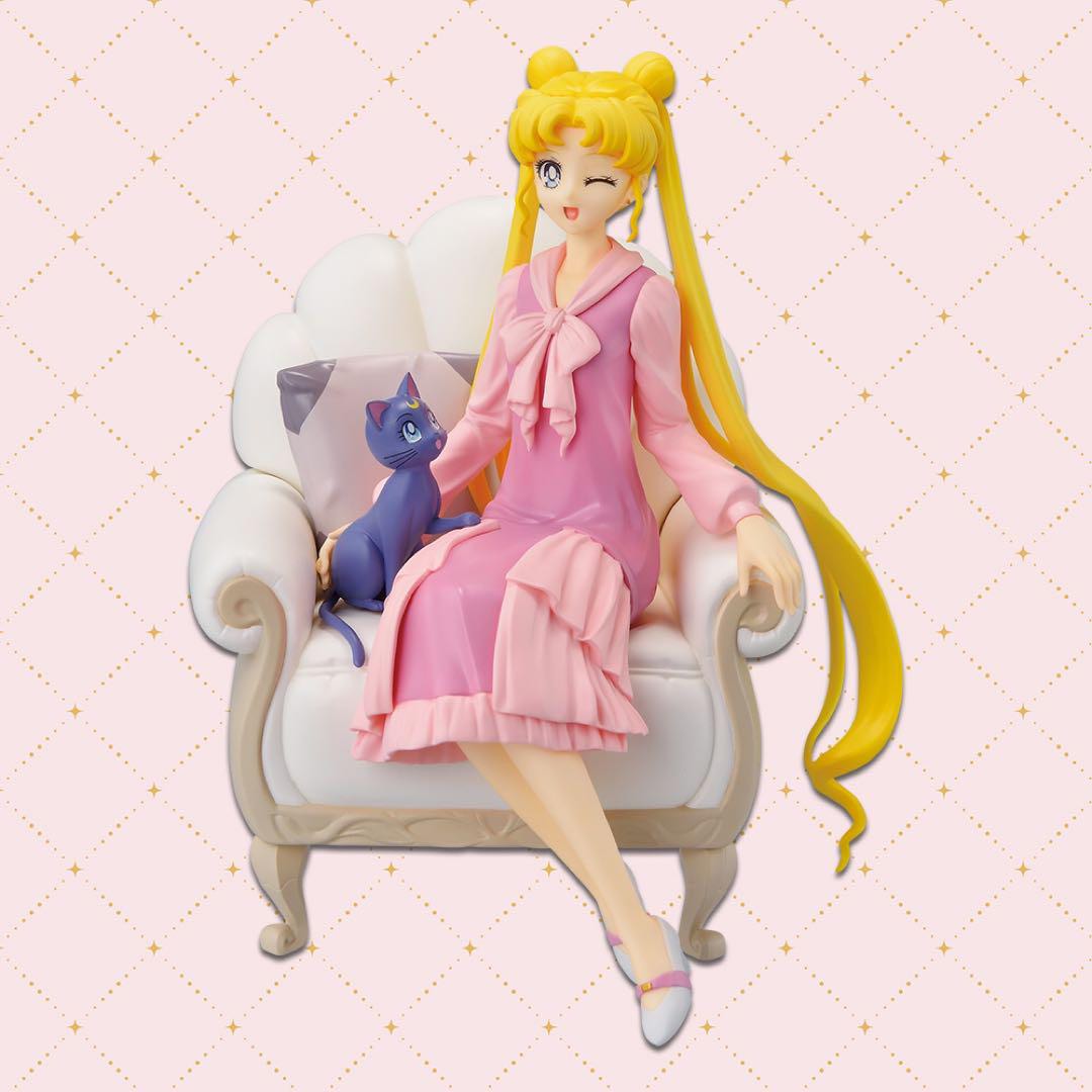 Sailor Moon Ichiban Kuji A Prize Usagi & Luna Figure, Hobbies & Toys