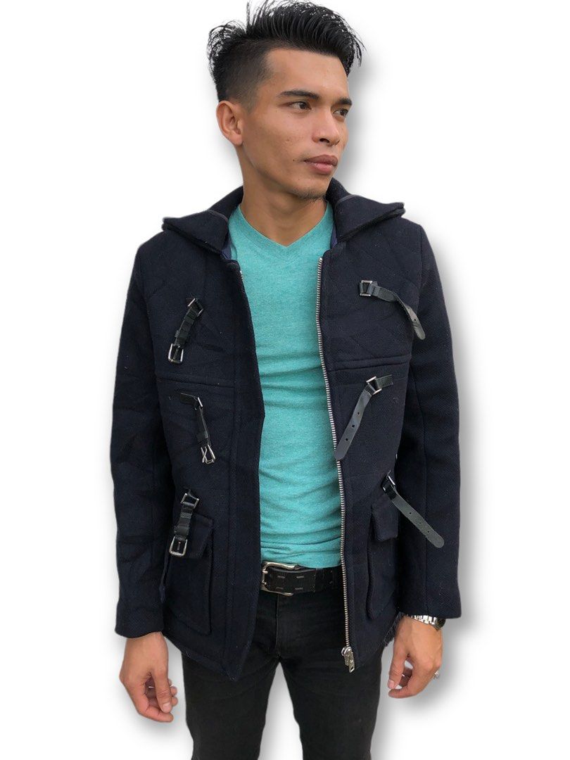 Sandro Paris Wool Jacket With Hoodie Men s Fashion Coats