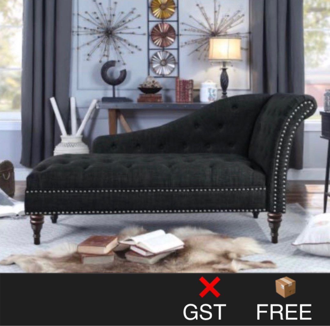 Studded chaise sales lounge