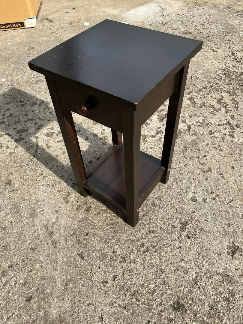 Solid Side Table Drawer Coffee NightStand, Furniture & Home