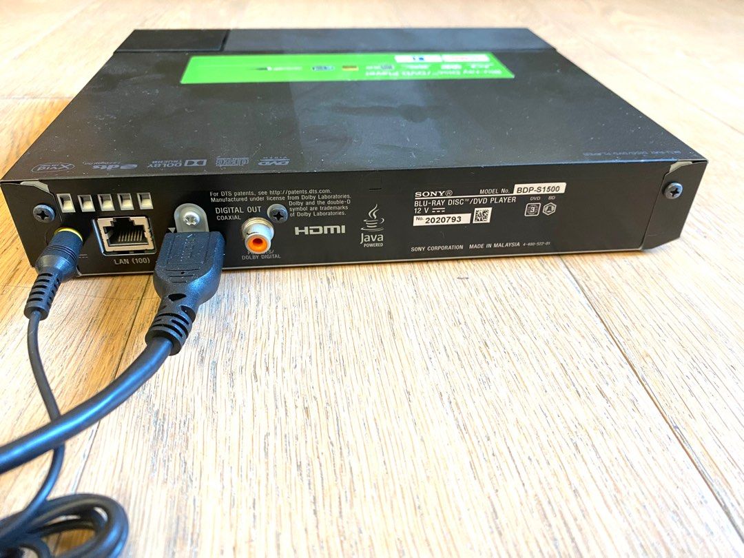 Sony Bluray DVD Player (BDPS1500), 家庭電器, 電視 & 其他娛樂, 藍光及播放器 Carousell