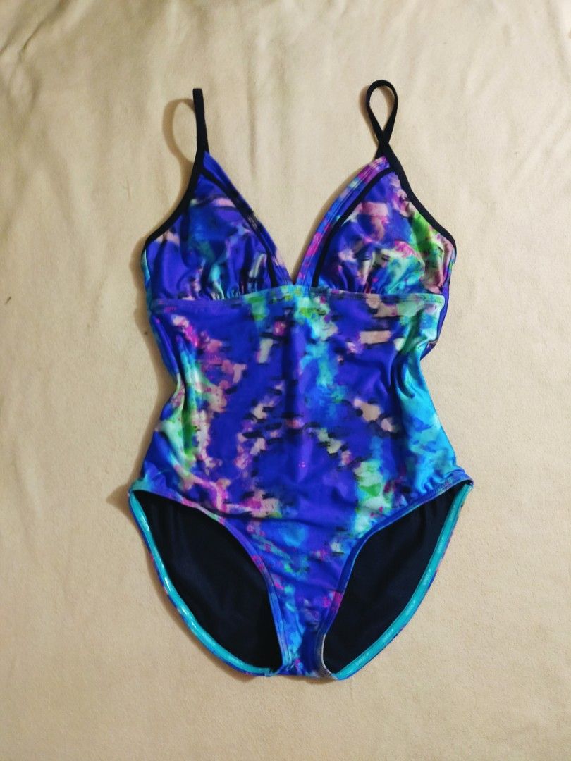 SPEEDO PLUS SIZE TIE DYE ONE PIECE SWIMSUIT, Women's Fashion, Swimwear