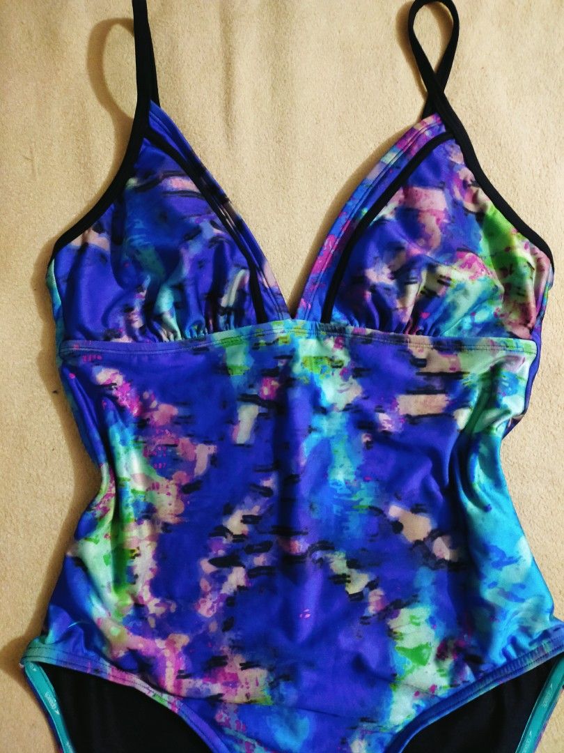 SPEEDO PLUS SIZE TIE DYE ONE PIECE SWIMSUIT, Women's Fashion, Swimwear