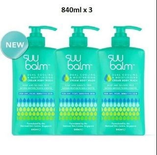 Suu Balm Dual Cooling & Moisturising Cream Body Wash 840ML x3 / Exp Mar2026