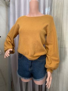 sweater lengan balon