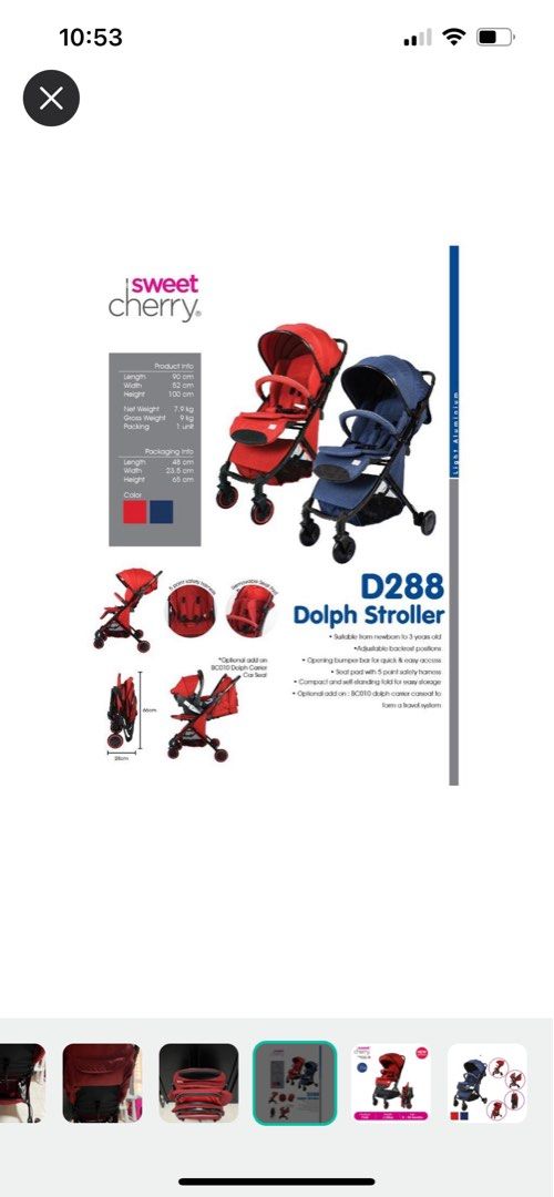 Sweet cherry d288 dolph stroller store