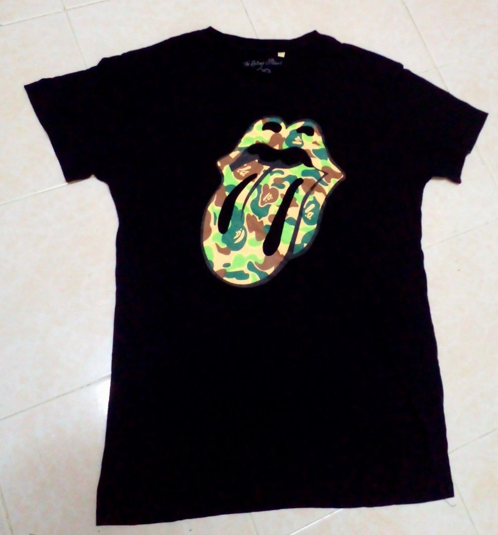 I BAPE X ROLLINGSTONES カモフラージュ 七分袖 Lサイズ I BAPE X ROLLINGSTONES カモフラージュ 七分袖 Lサイズ A