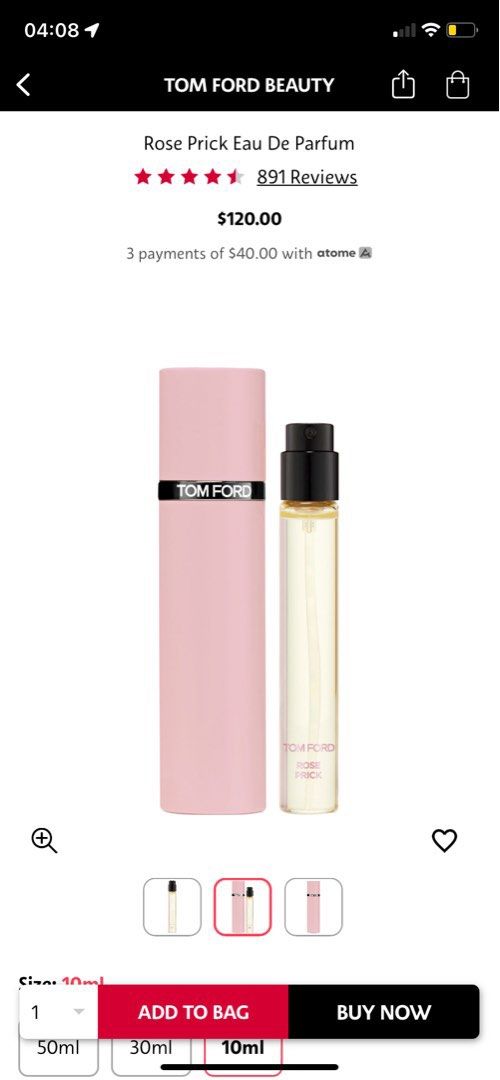 Tom ford best sale rose prick 10ml