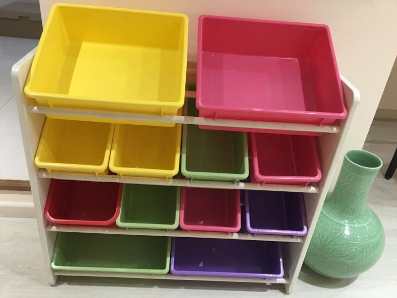 Toy Storage Rack trays, Furniture & Home Living, Furniture, Shelves