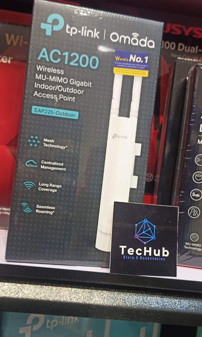 TP-Link EAP225 Outdoor AC1200 Wireless MU-MIMO Gigabit Access Point (Category: Networking) located in Makati City. Submitted by techubstoreandaccessories (Listing ID 1215503284, Image 3). Description: TP-Link EAP225 Outdoor AC1200 Wireless MU-MIMO Gigabit Access Point ON HAND! READY TO SHIP! 💯 GUARANTEED ORIGINAL ❗❗❗ ACTUAL PICS POSTED. DIRECT SUPPLIER❗❗❗BRANDNEW ITEMS❗❗❗ WITH 7DAYS REPLACEMENT FOR FACTORY DEFECTS AND 1YR WARRANTY ❗️2YRS WARRANT
