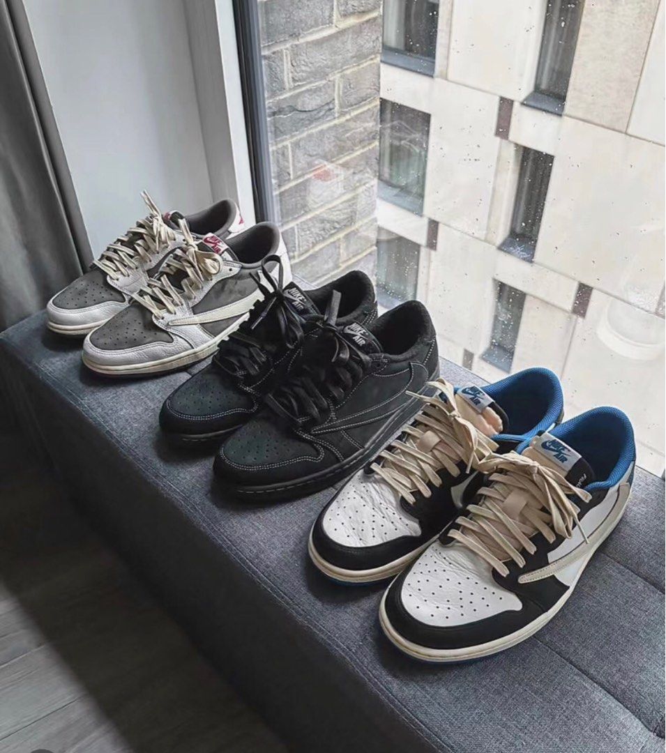 TRAVIS SCOTT X AIR JORDAN 1 LOW PHANTOM 黑武士全黑DM7866-001波鞋