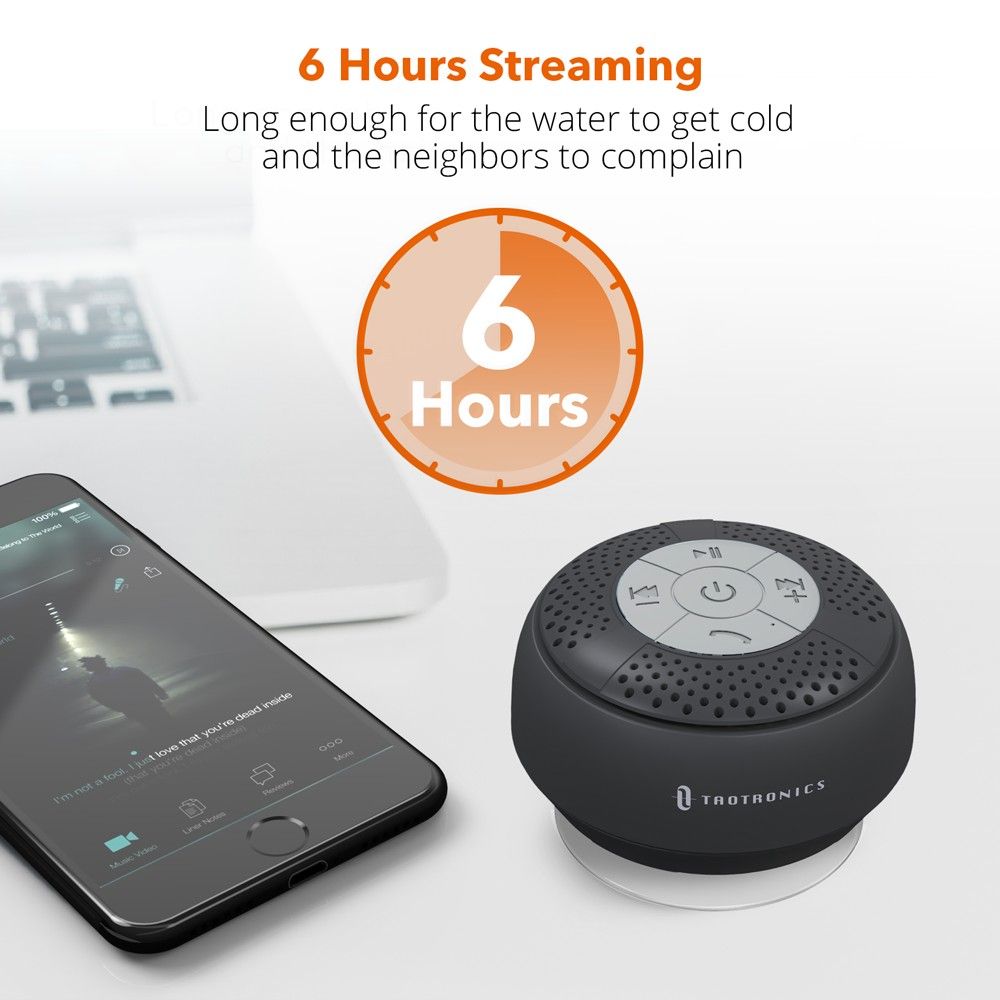 Trotronics Bluetooth Shower Speaker, Water Resistant Wireless bluetooth ...