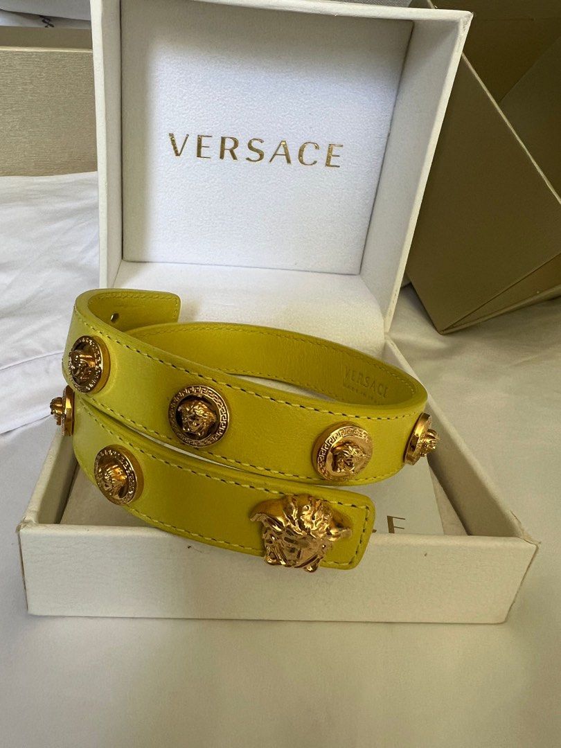 Versace bracelet leather cheap