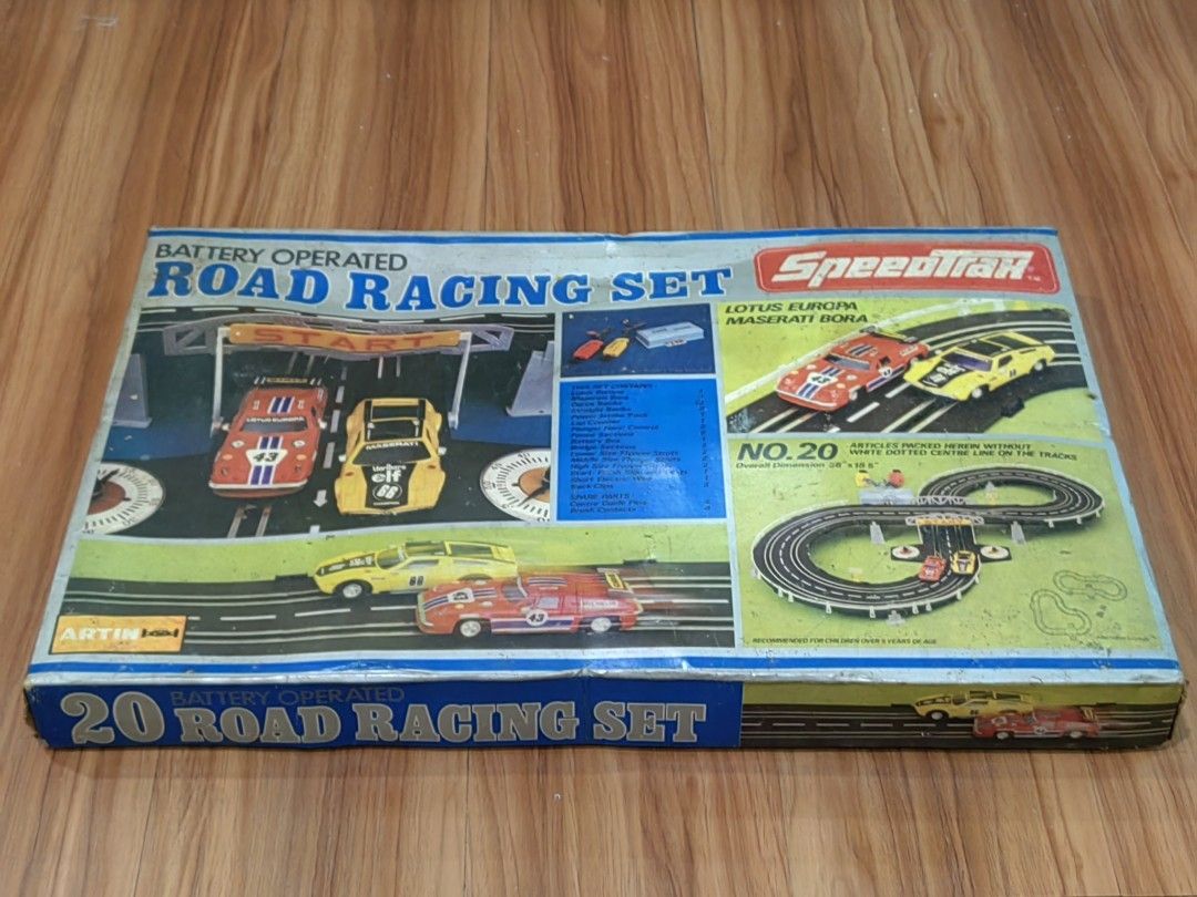 Circuit Voitures Speeder Road Racing Set Collision Crossroad - Vintage, Jamais Utilisé