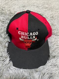 Vintage 90s Cotton Colour-Block Black Chicago Bulls Cap– Domno Vintage