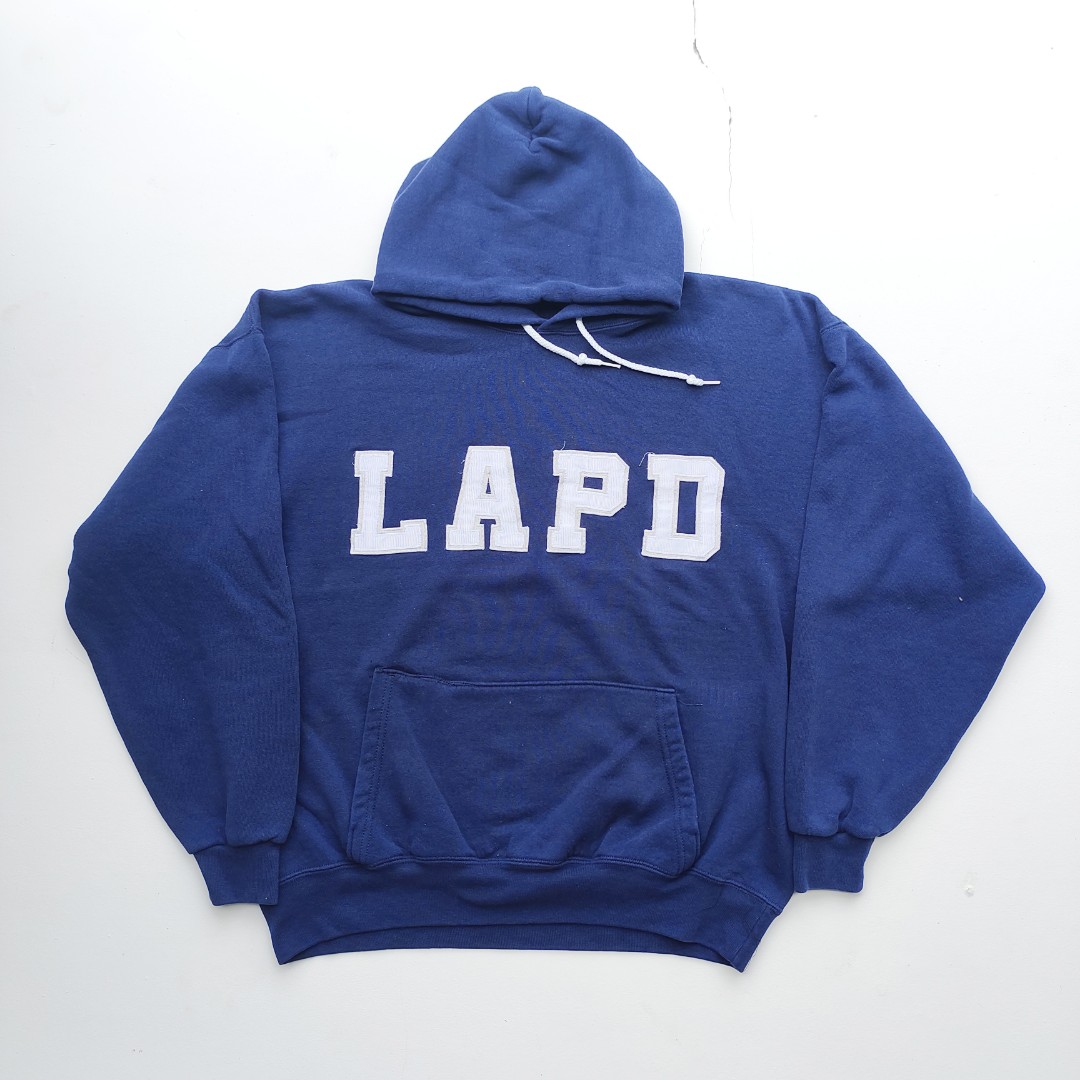 VINTAGE LAPD HOODIE, Men's Fashion, Tops & Sets, Hoodies on Carousell