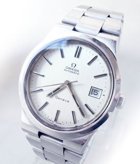 Vintage OMEGA GENEVE Automatic Steel Watch - All Original Caliber 1012
