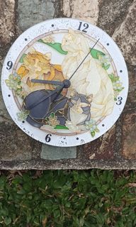 Vintage Cats Stained Glass Style Wall Clock