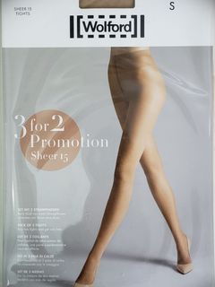 WOLFORD SHEER 15 TIGHTS 3 PAIR PACK