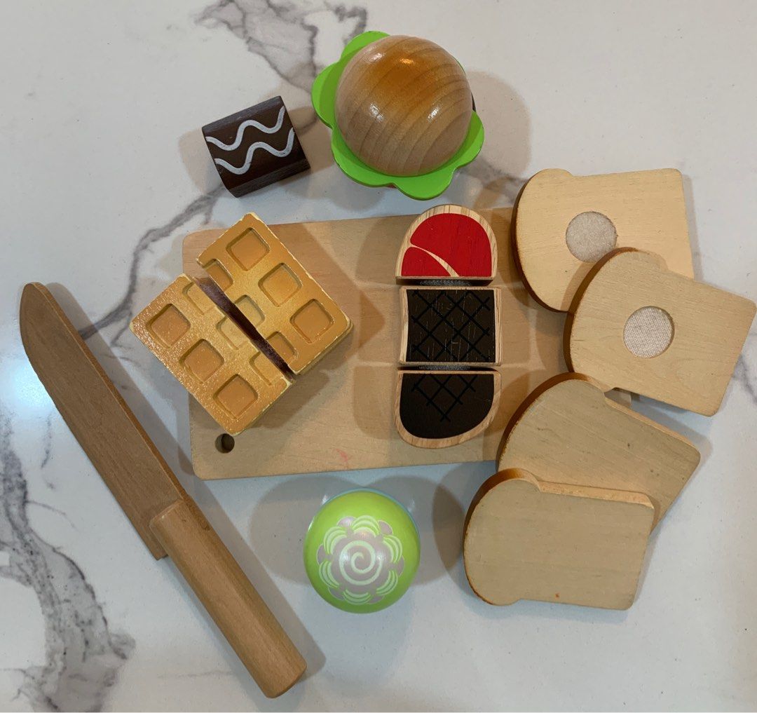 Wooden hot sale velcro food