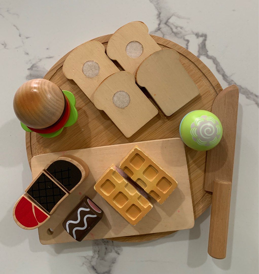 Wooden hot sale velcro food