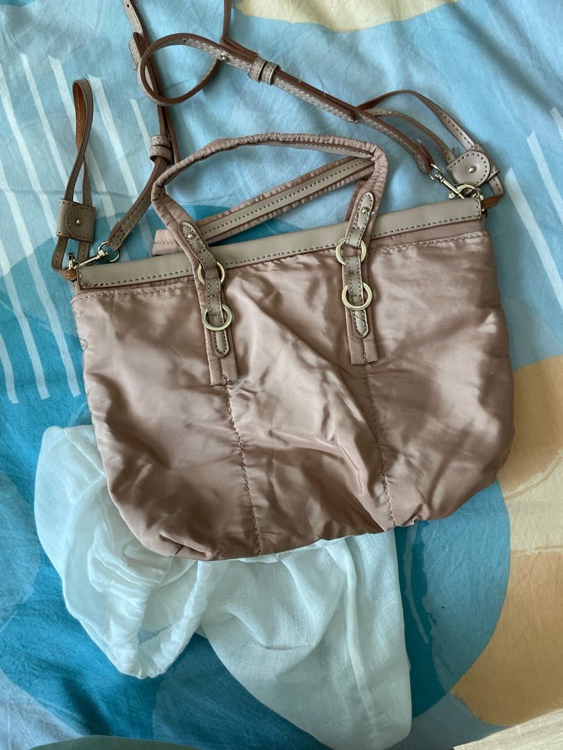 Zara nylon store tote bag