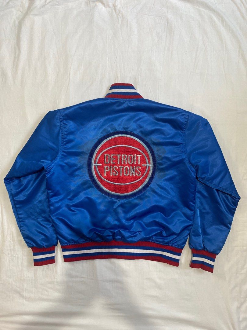 1st Gen Starter Vintage Detroit Pistons Varsity Jacket, Men's Fashion
