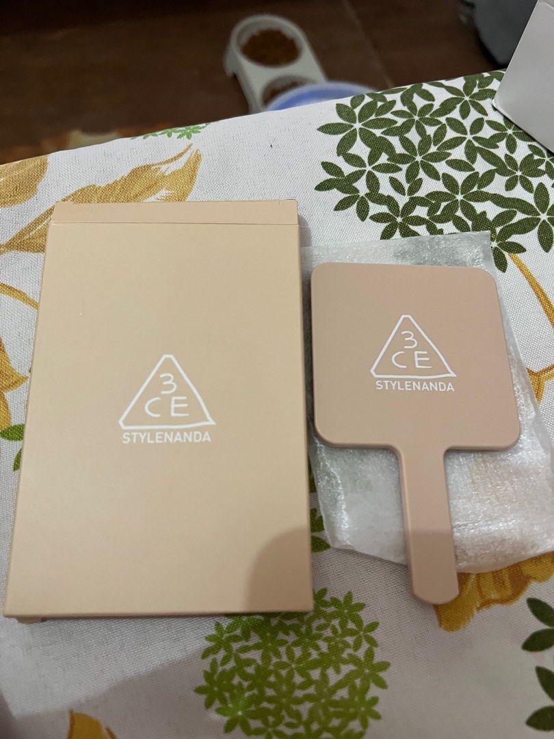 3CE Beige Mini Hand Mirror Limited Edition (Category: Mirrors) located in Masantol. Submitted by ginlyy (Listing ID 1215731935, Image 3). Description: 3ce authentic Limited edition Add 100 for sf (luzon) / 150 (viz-min).