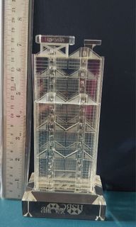 大好き HSBC 香港上海銀行 記念品 クリスタル 常満 置物 風水 開運
