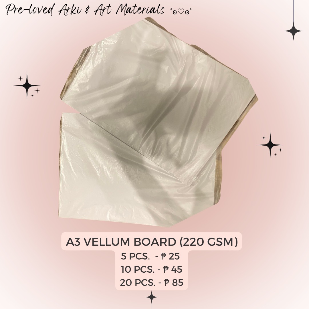 A3 VELLUM BOARD (220 GSM), Hobbies & Toys, Stationary & Craft