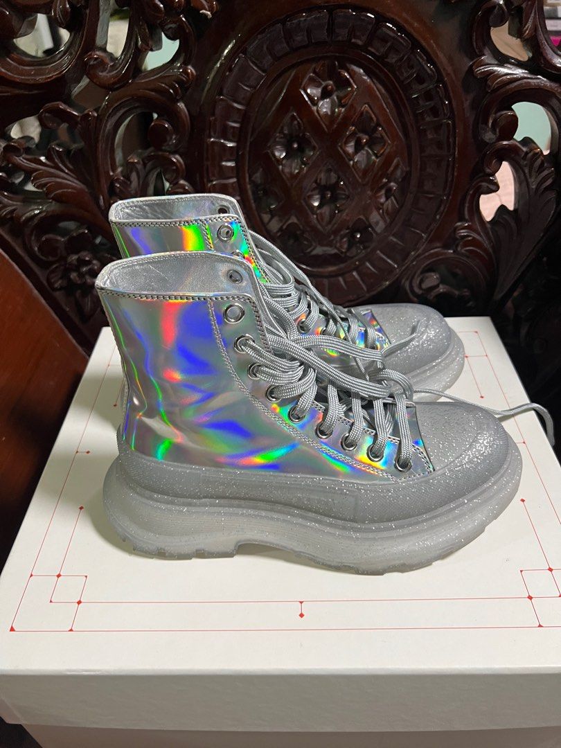 alexander mcqueen shoes holographic