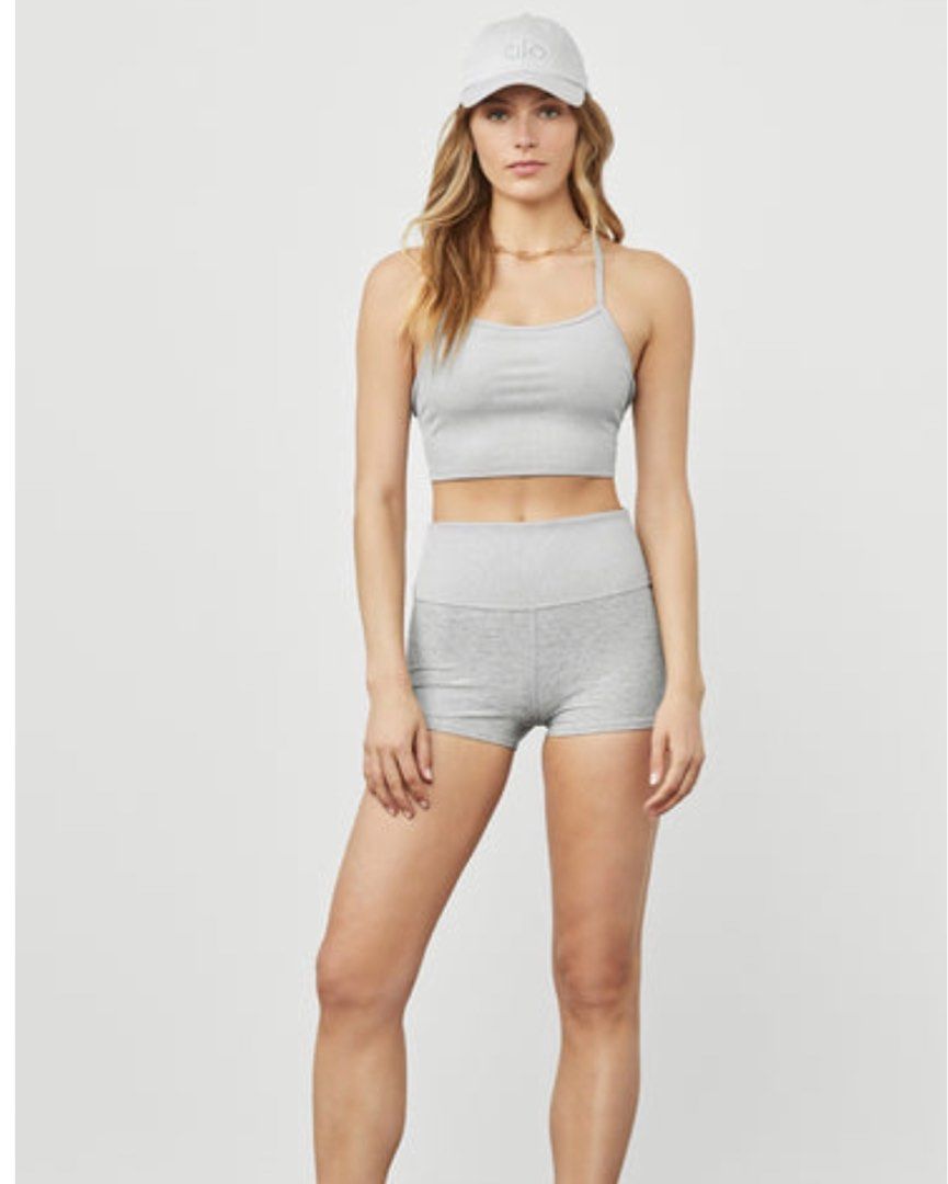 Alo Yoga Alosoft Aura Short in Zinc Heather