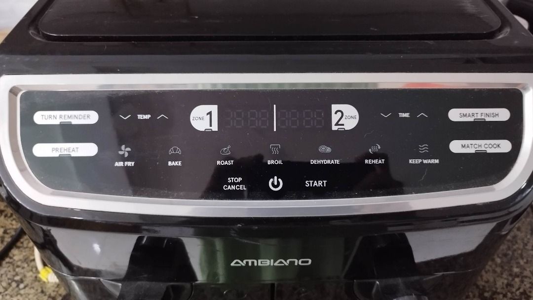 AMBIANO AIR FRYER DUAL, TV & Home Appliances, Kitchen Appliances
