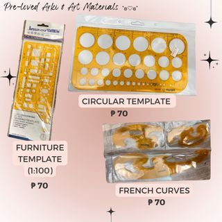 Architectural Templates (FURNITURE TEMPLATE 1:100, CIRCULAR TEMPLATE, FRENCH CURVES)