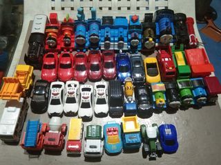 assorted tomica and japan cars thomas train