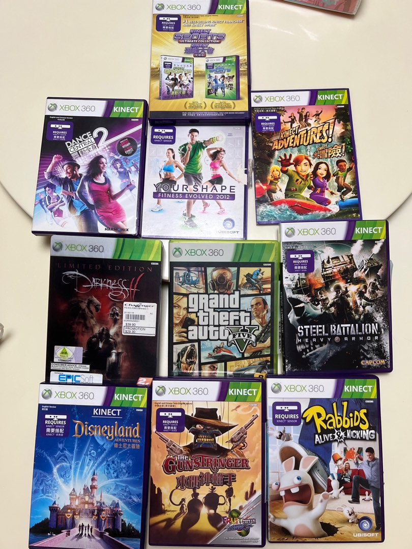 Authentic Xbox 360 Kinect games, Video Gaming, Video Games, Xbox on