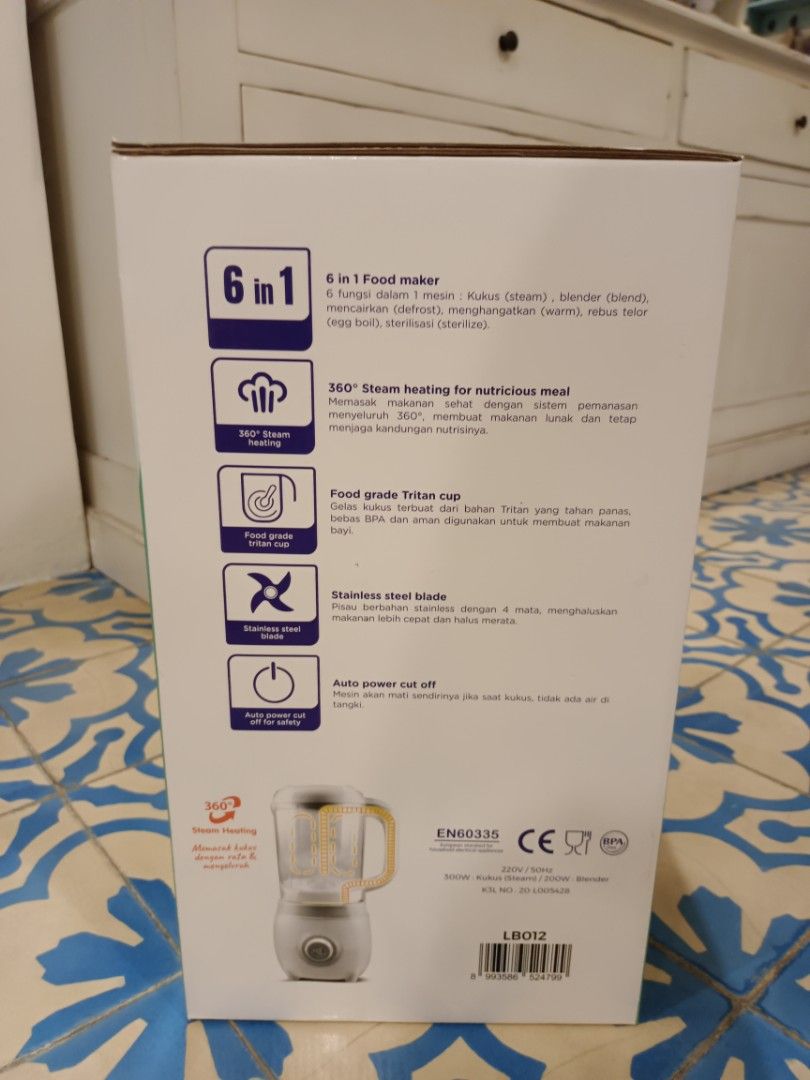 Baby safe food .aker processor 6in1, Bayi & Anak, Perawatan & Makanan
