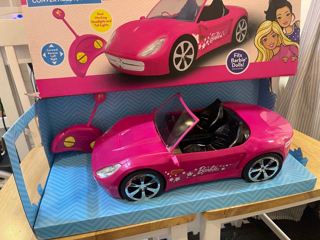 BARBIE ( remote control ) CONVERTIBLE SPORTS CAR MATTEL, Hobbies & Toys, Toys & Games on Carousell