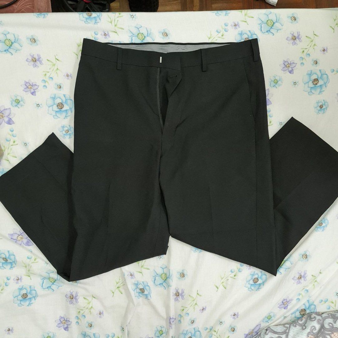 Black Formal Work Pants, Men's Fashion, Bottoms, Trousers on Carousell
