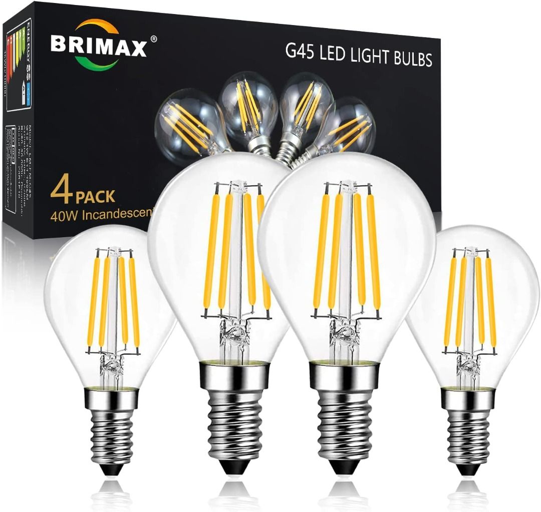 Pack of 5) LED Candle Light bulb SES/E14 4W 400LM 4000K