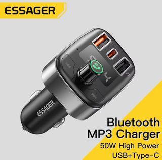Car Bluetooth Transmitter and 50W Charger (USB &Type C)