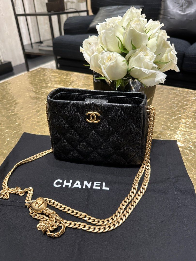 Chanel 23C Pearl Crush Hobo Ice Blue Calfskin Shoulder Bags Gbhw – Italy  Station