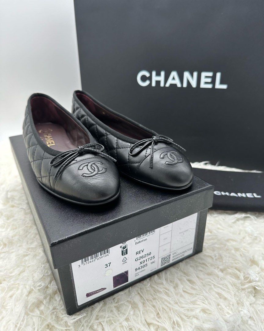 Chanel ballerinas black clearance