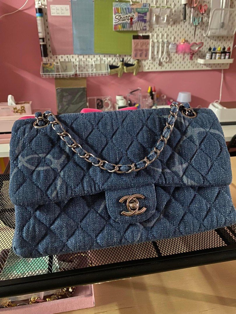 Denim best sale chanel flap