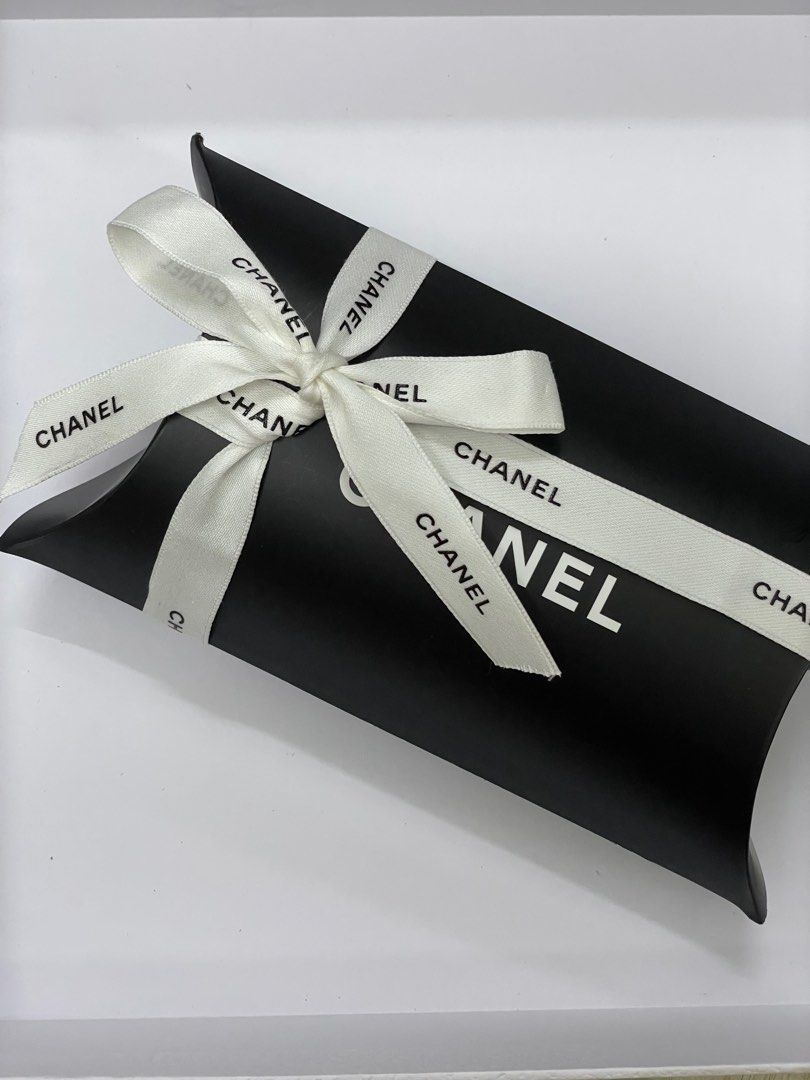 Chanel gift Box & Paper Bag with original Chanel wrapping paper & ribbon,  Women's Fashion, Jewelry & Organisers, Accessory holder, box & organizers  on Carousell
