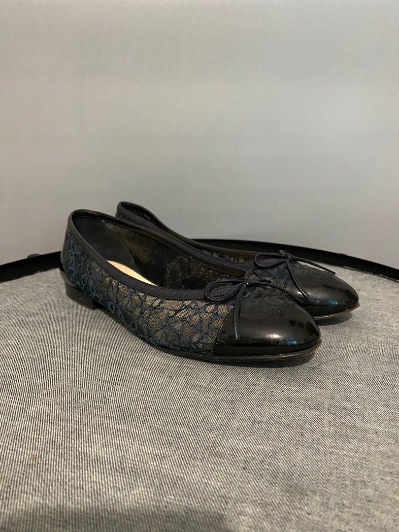 Chanel Shoes Sequin Ballet Flats Size 36, Preowned - No Box